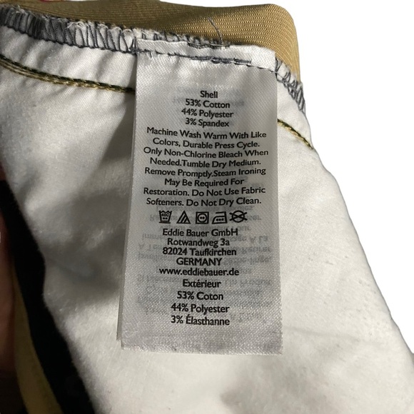 Eddie Bauer Men's Tan Slim Straight Chino Pants - Picture 6 of 11